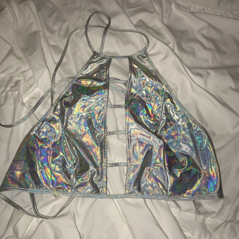 Silver Crop Top